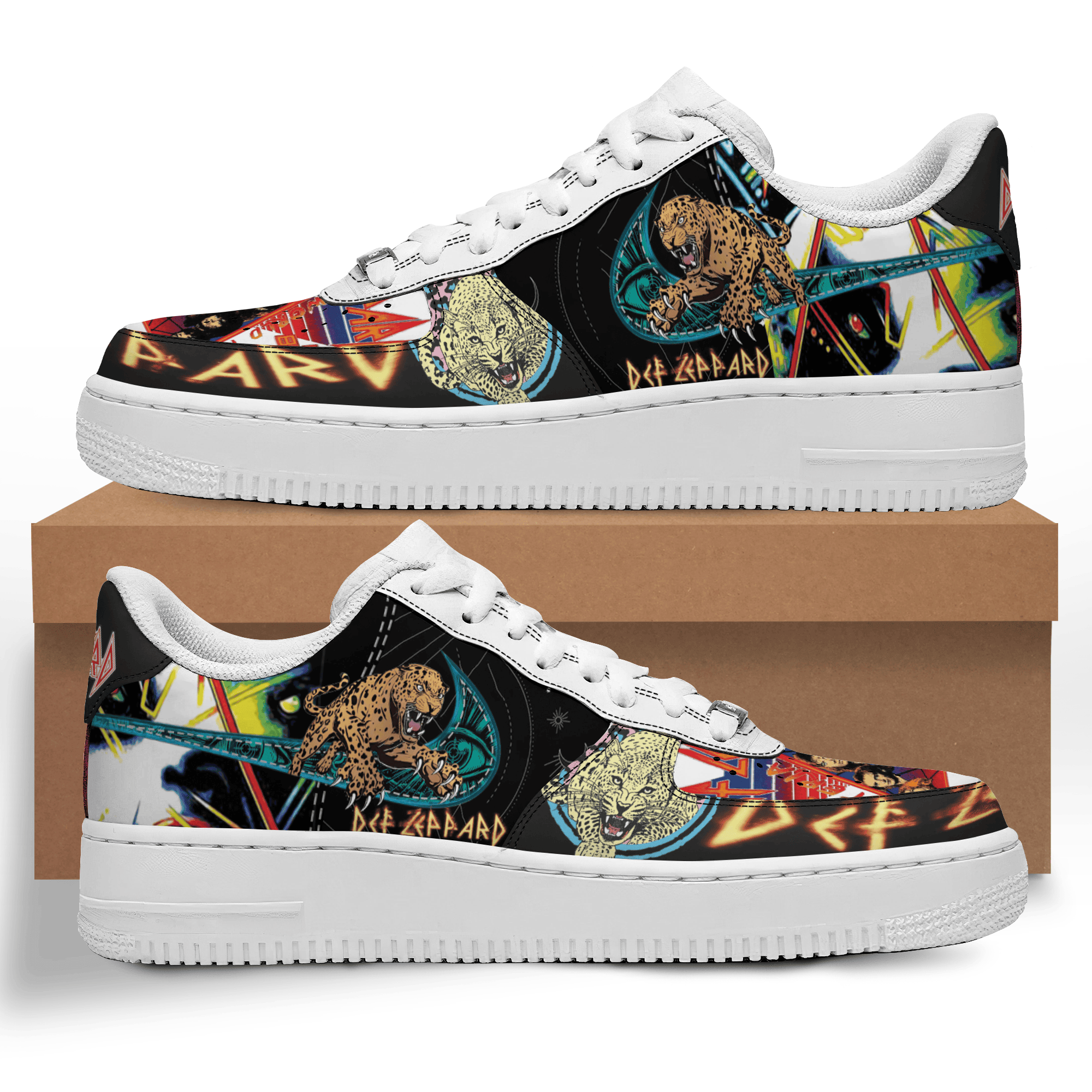 Ideafootwear Def Leppard Air Low-Top Sneakers Shoes For Men And Women