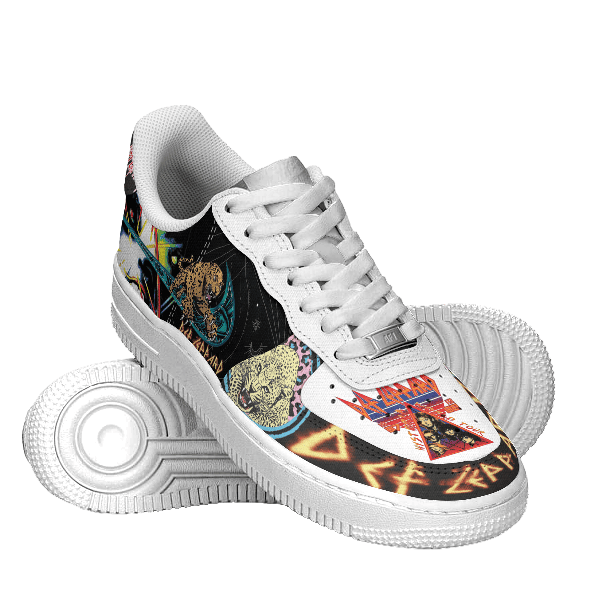 Ideafootwear Def Leppard Air Low-Top Sneakers Shoes For Men And Women