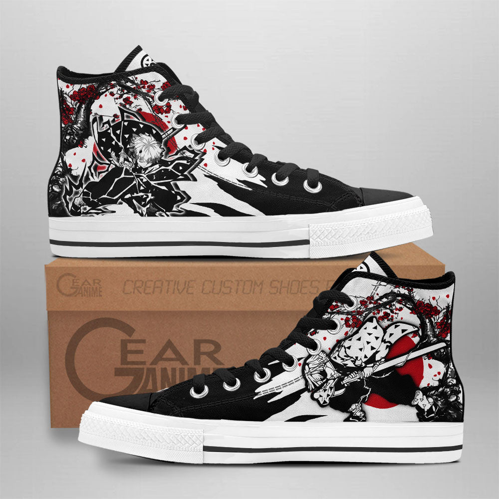 Ideafootwear Demon Slayer High Top Canvas Sneakers Shoes For Men And Women
