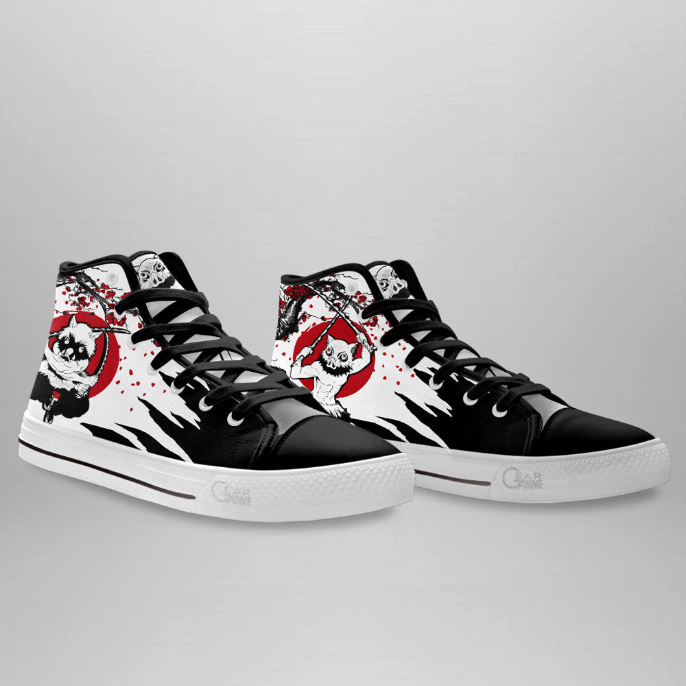 Ideafootwear Demon Slayer High Top Canvas Sneakers Shoes For Men And Women