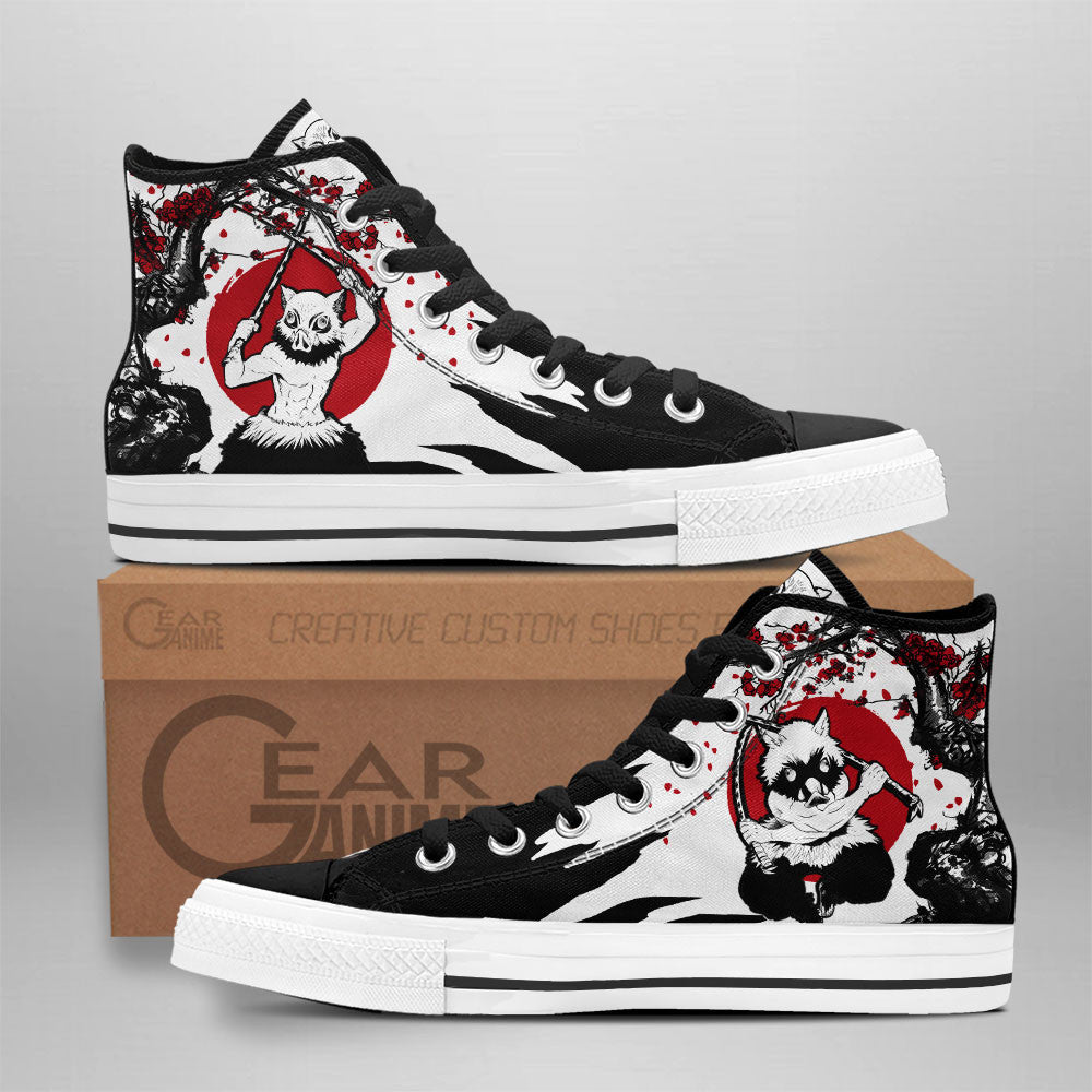 Ideafootwear Demon Slayer High Top Canvas Sneakers Shoes For Men And Women