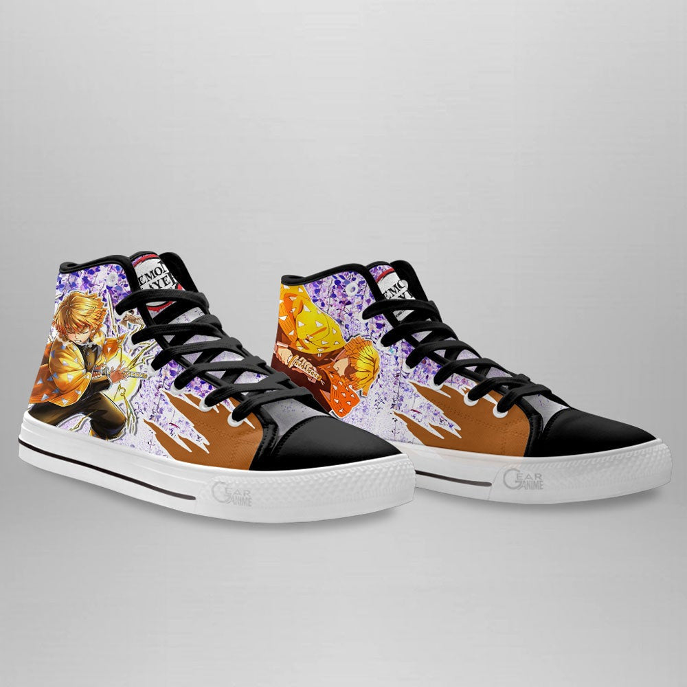 Ideafootwear Demon Slayer High Top Canvas Sneakers Shoes For Men And Women