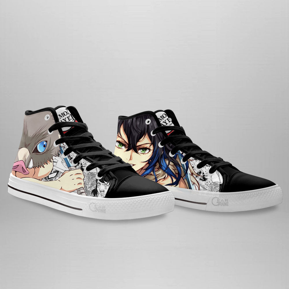Ideafootwear Demon Slayer High Top Canvas Sneakers Shoes For Men And Women