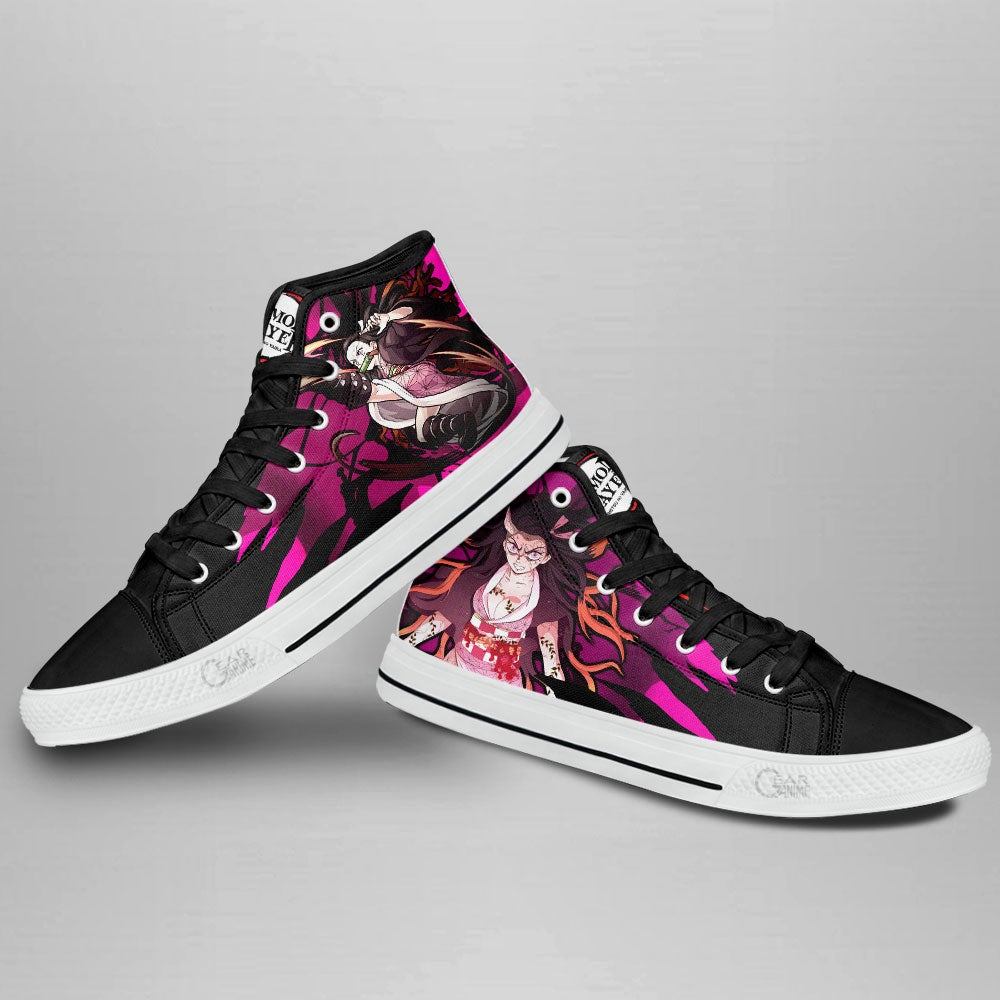 Ideafootwear Demon Slayer High Top Canvas Sneakers Shoes For Men And Women