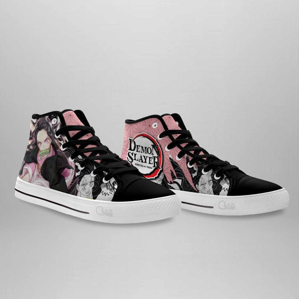 Ideafootwear Demon Slayer High Top Canvas Sneakers Shoes For Men And Women