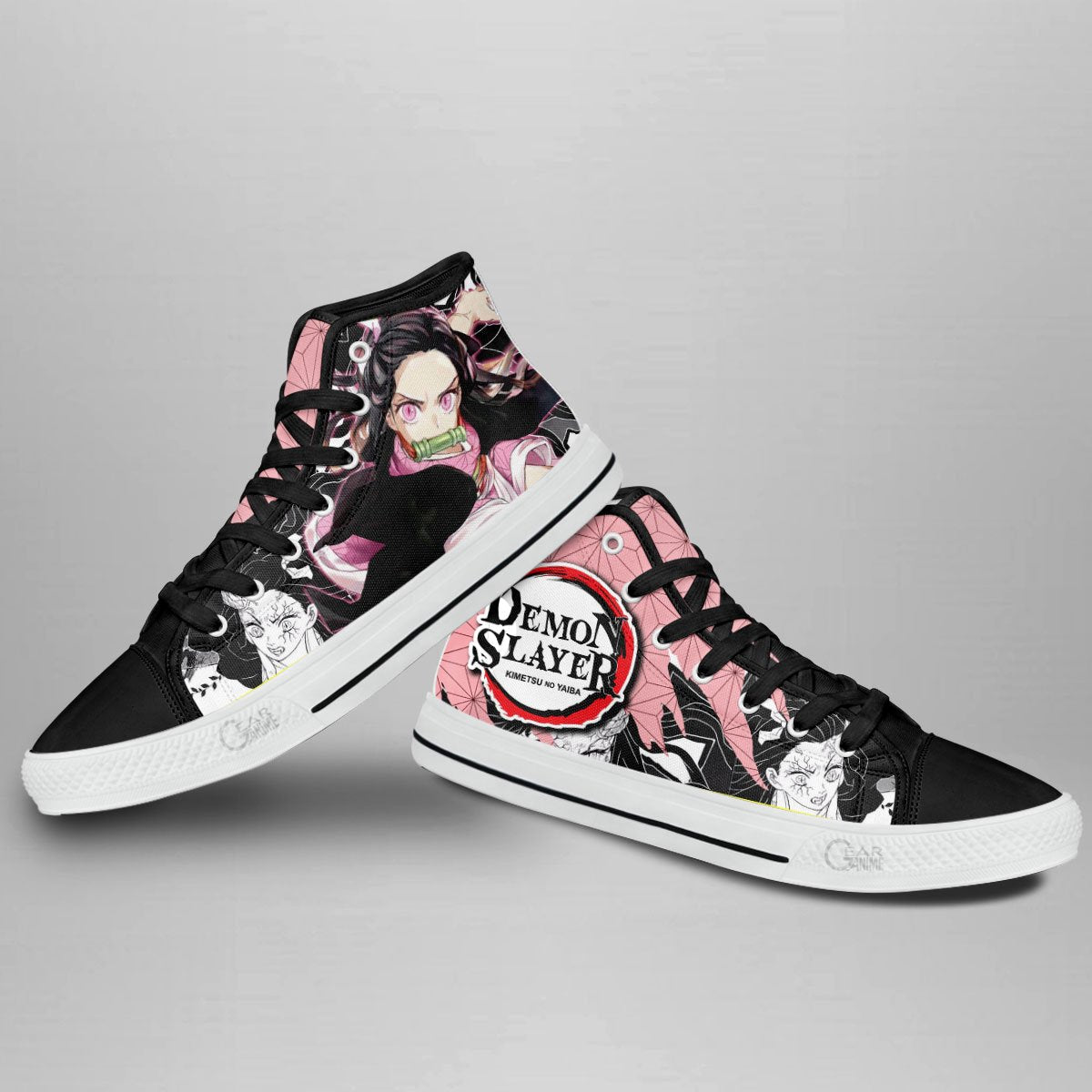 Ideafootwear Demon Slayer High Top Canvas Sneakers Shoes For Men And Women