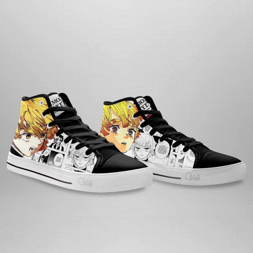 Ideafootwear Demon Slayer High Top Canvas Sneakers Shoes For Men And Women