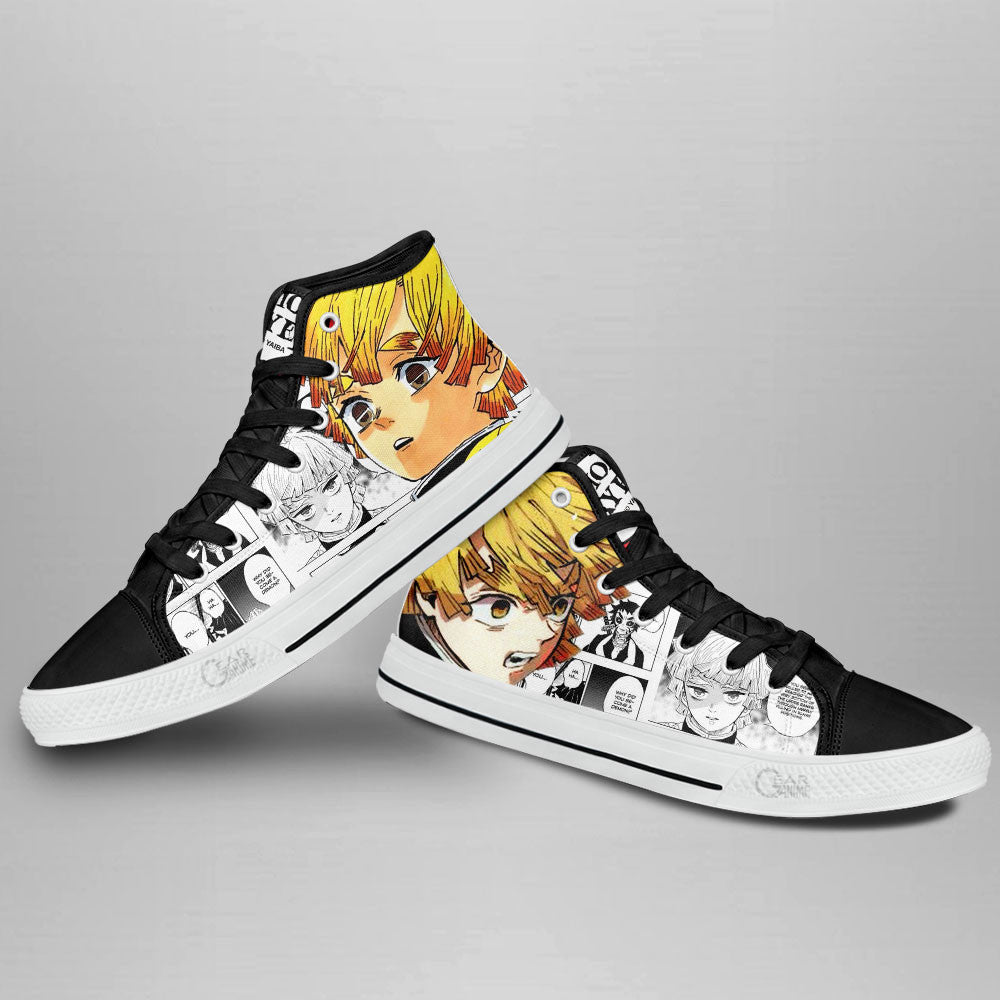 Ideafootwear Demon Slayer High Top Canvas Sneakers Shoes For Men And Women