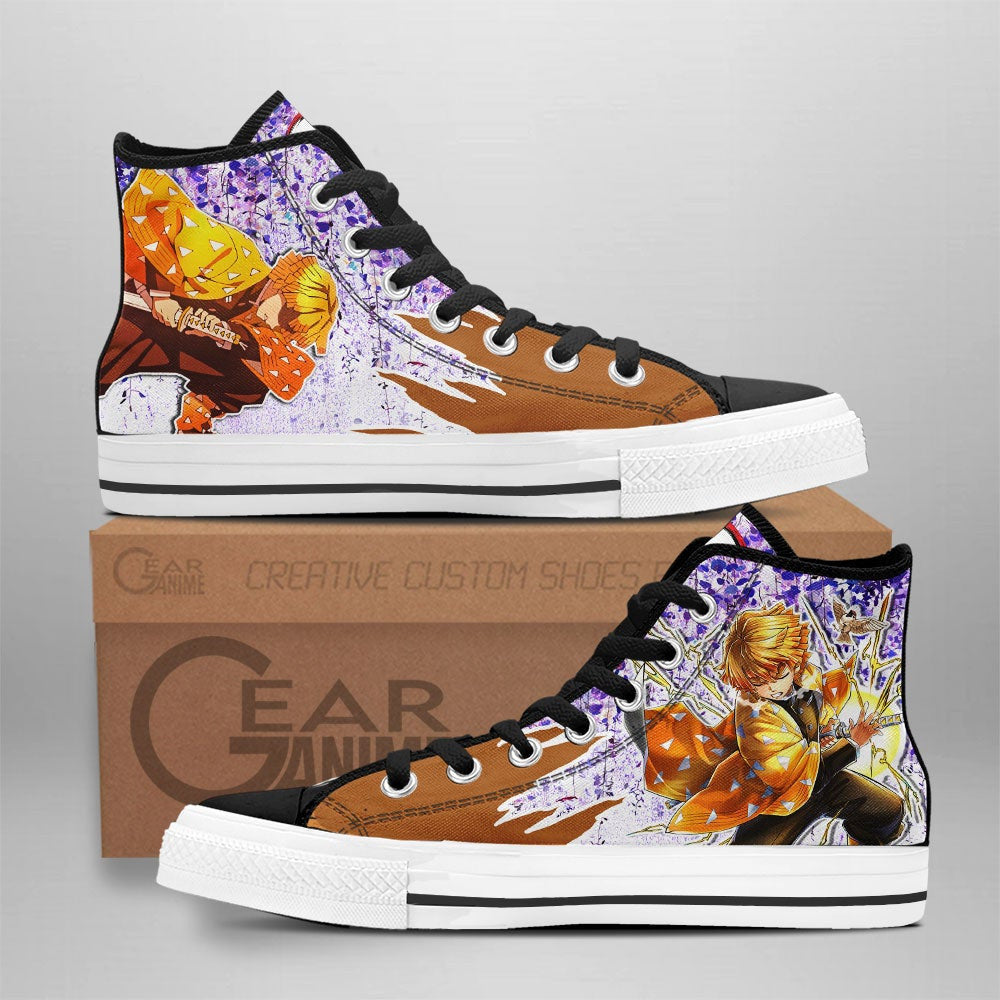 Ideafootwear Demon Slayer High Top Canvas Sneakers Shoes For Men And Women