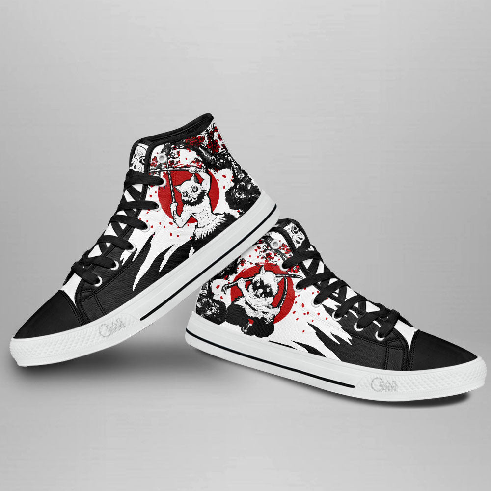 Ideafootwear Demon Slayer High Top Canvas Sneakers Shoes For Men And Women