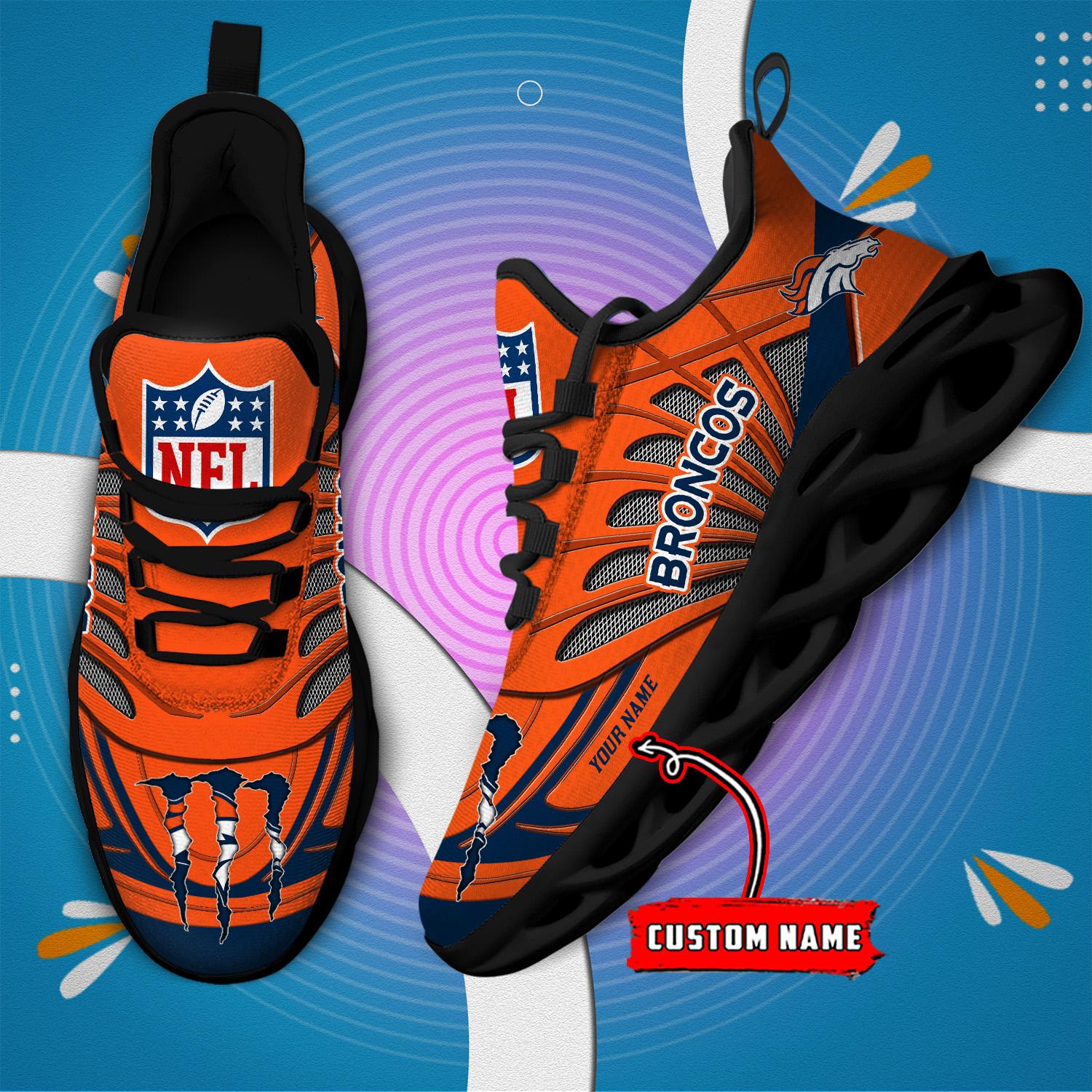 Ideafootwear Denver Broncos Max Soul Shoes Sneakers For Men And Women