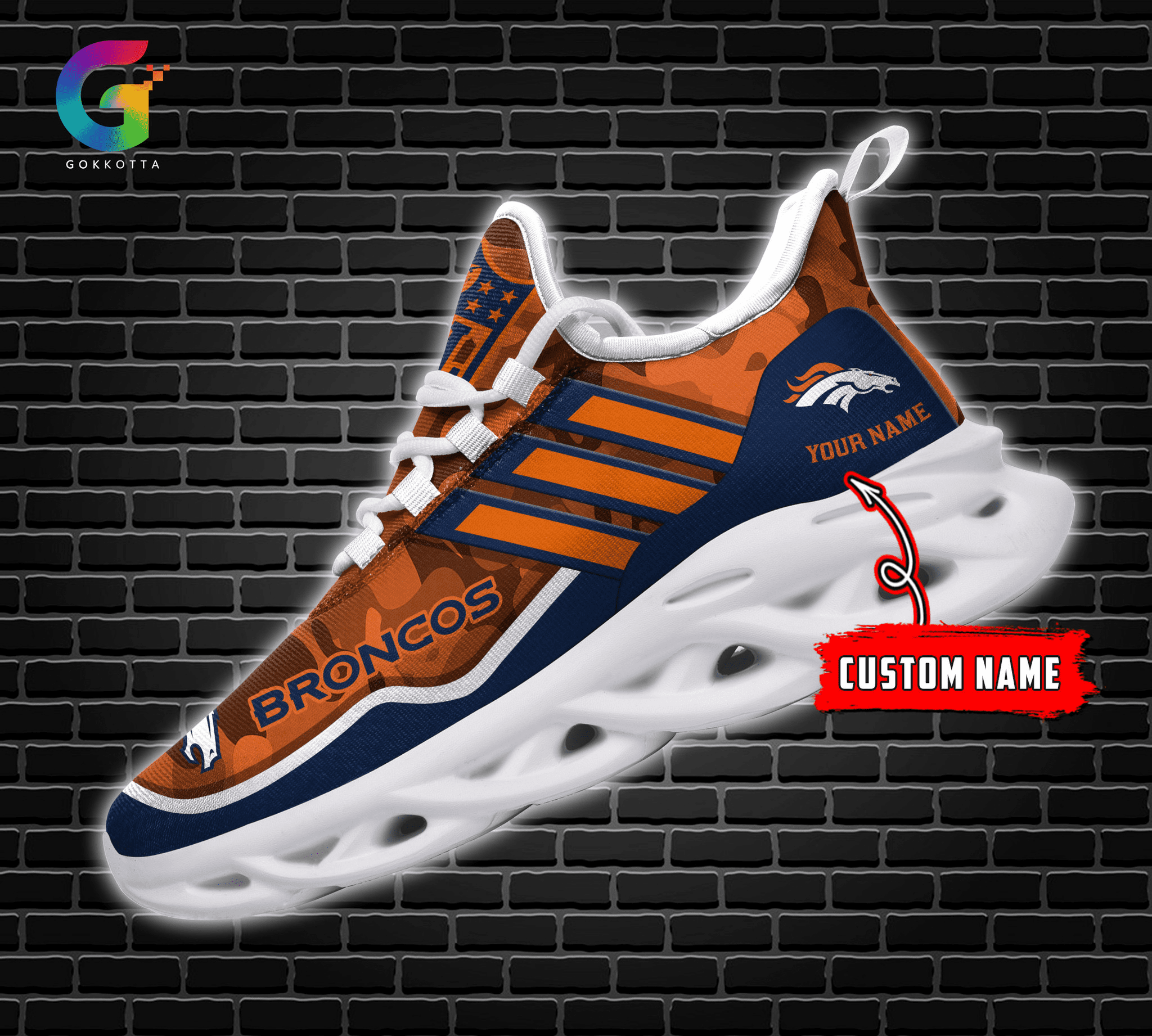 Ideafootwear Denver Broncos Max Soul Shoes Sneakers For Men And Women