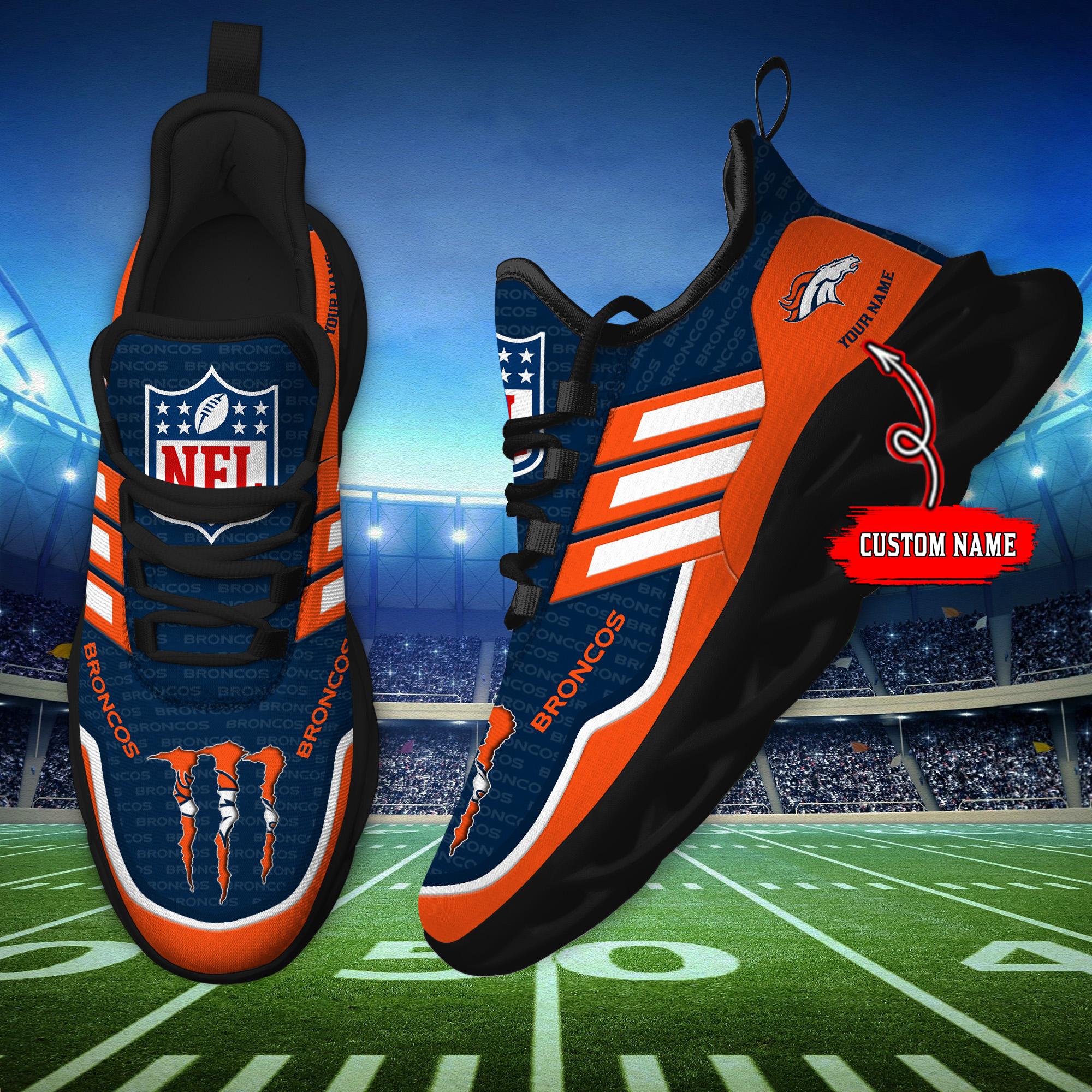 Ideafootwear Denver Broncos Max Soul Shoes Sneakers For Men And Women