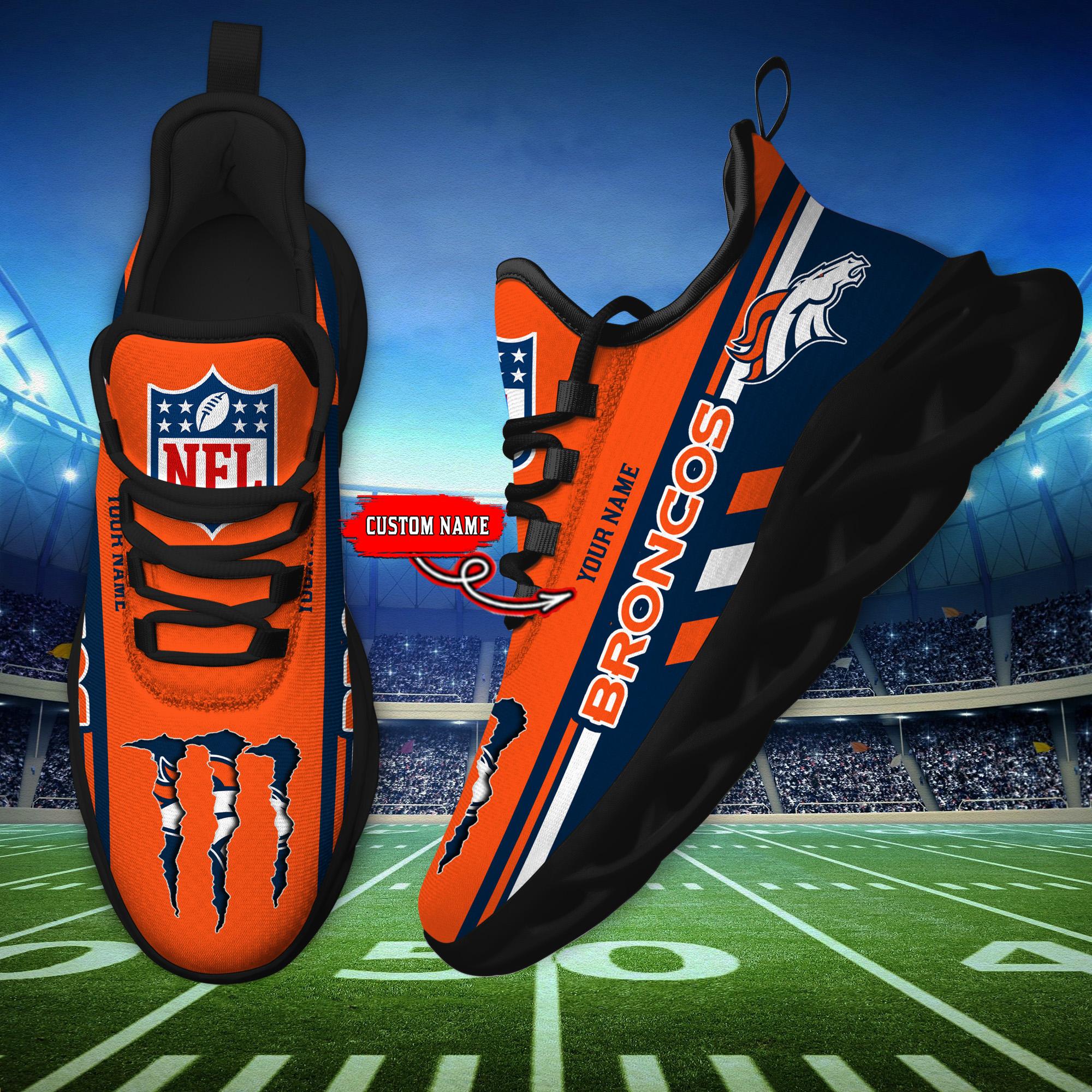 Ideafootwear Denver Broncos Max Soul Shoes Sneakers For Men And Women
