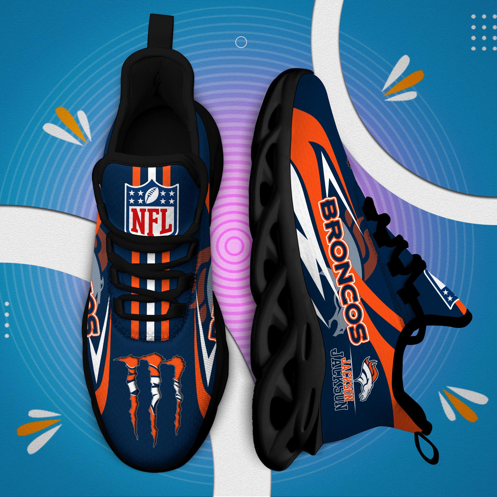 Ideafootwear Denver Broncos Max Soul Shoes Sneakers For Men And Women