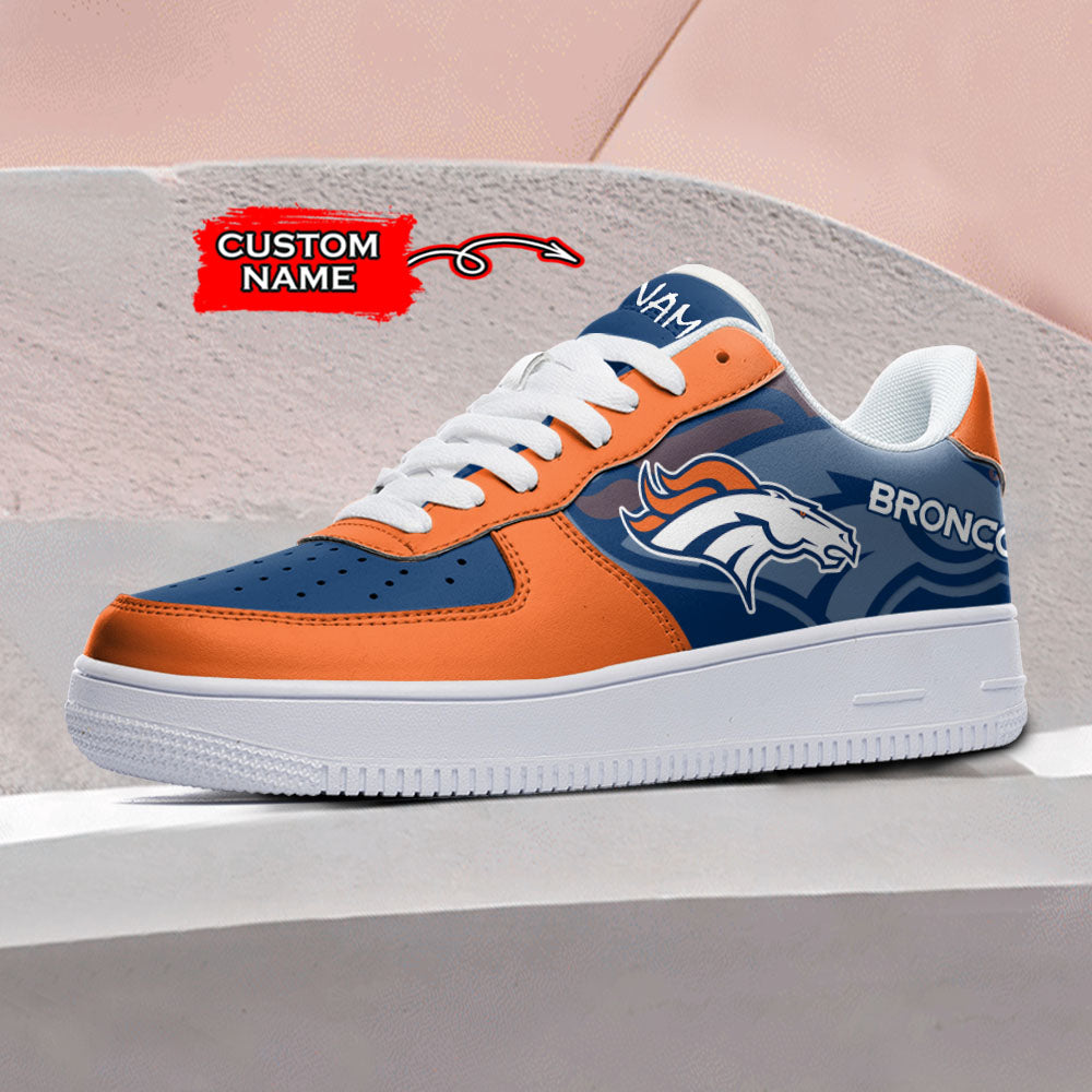 Ideafootwear Denver Broncos NFL Air Low-Top Sneakers Shoes For Men And Women