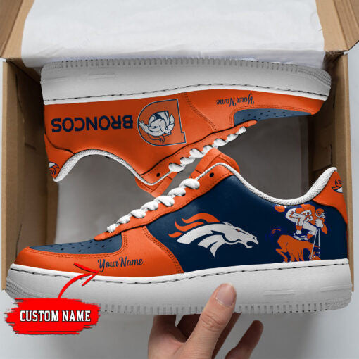 Ideafootwear Denver Broncos NFL Air Low-Top Sneakers Shoes For Men And Women