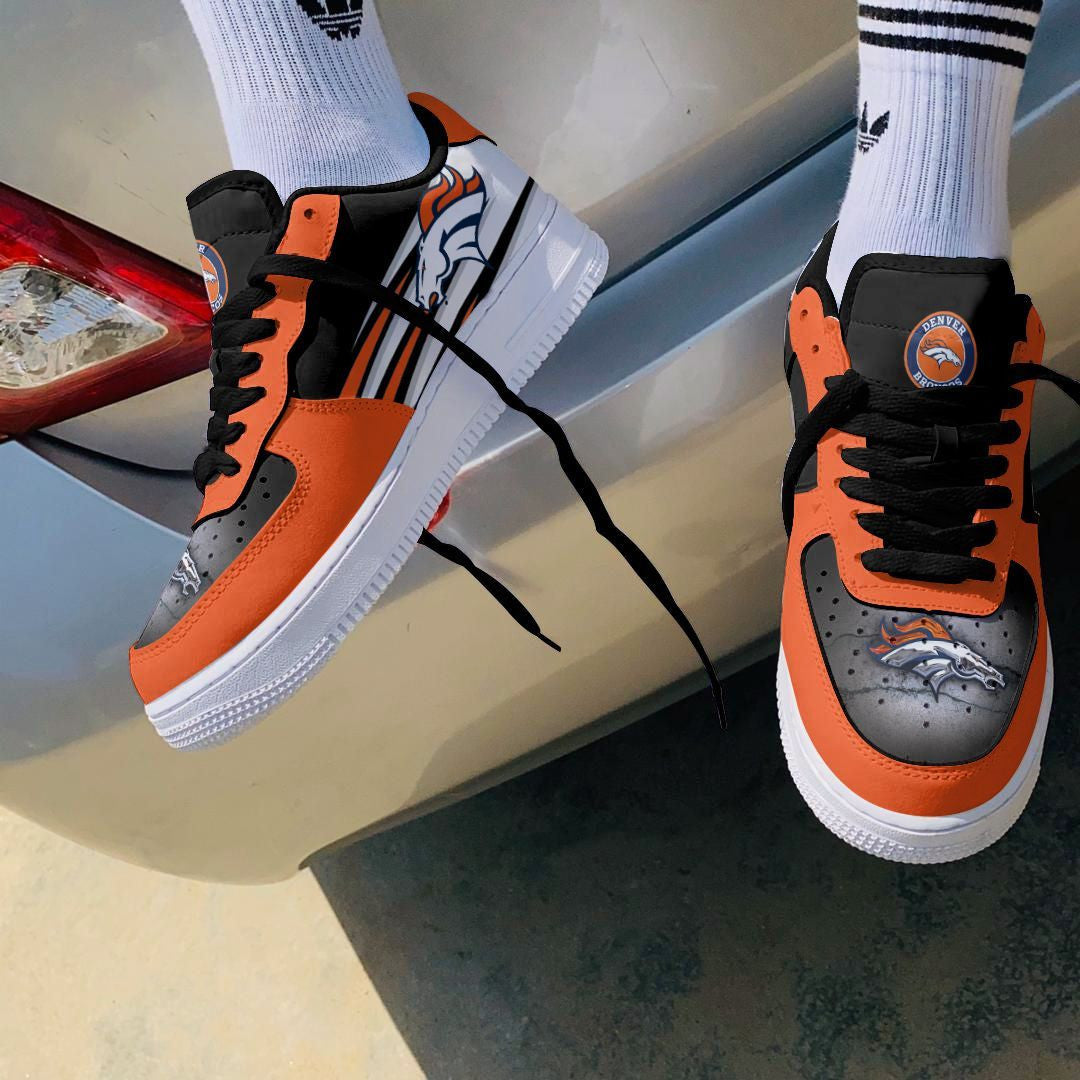 Ideafootwear Denver Broncos NFL Air Low-Top Sneakers Shoes For Men And Women