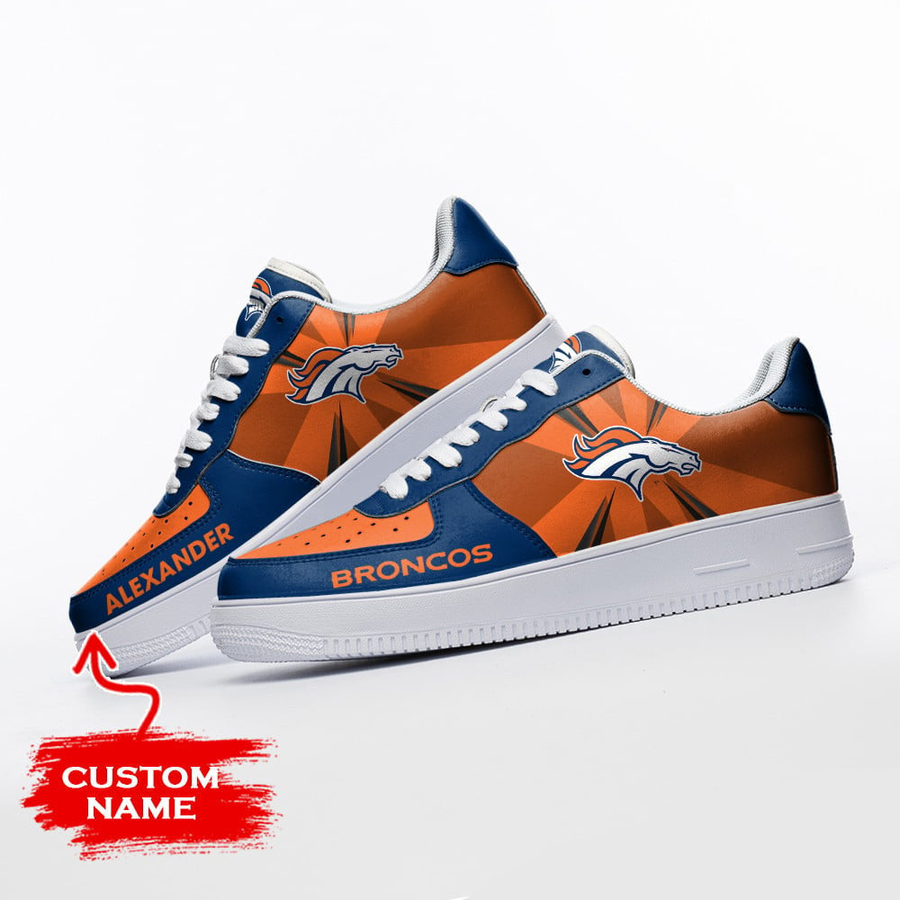 Ideafootwear Denver Broncos NFL Air Low-Top Sneakers Shoes For Men And Women