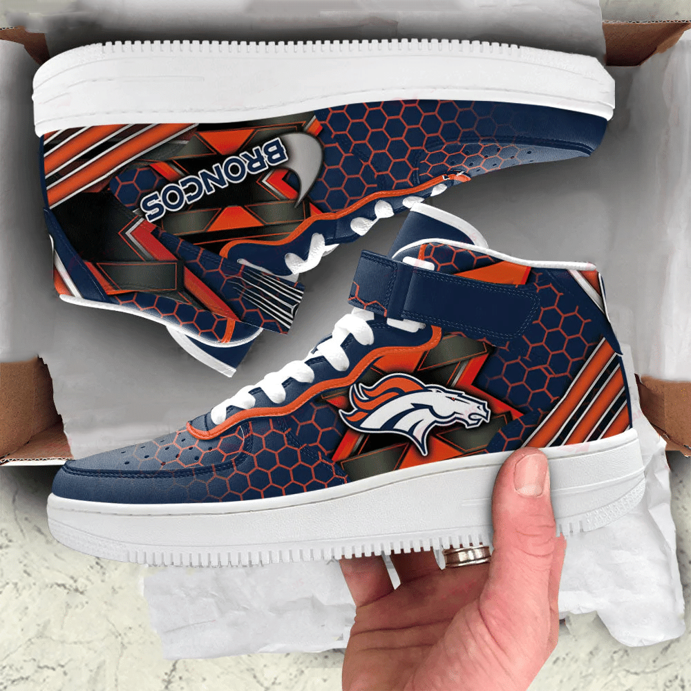 Ideafootwear Denver Broncos NFL Air Low-Top Sneakers Shoes For Men And Women