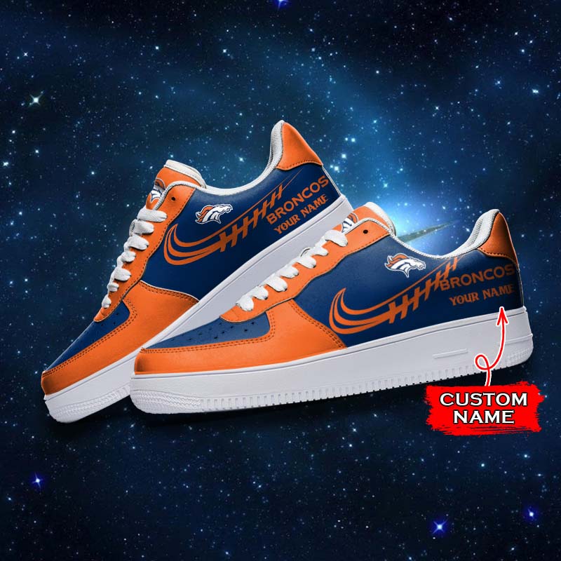 Ideafootwear Denver Broncos NFL Air Low-Top Sneakers Shoes For Men And Women