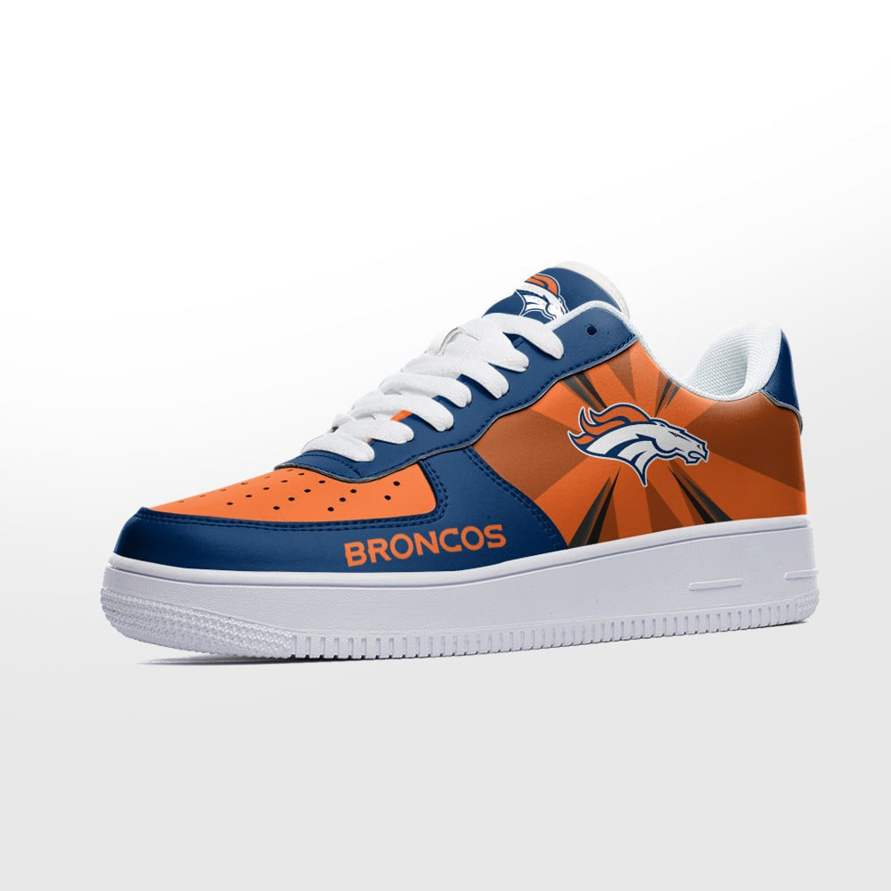 Ideafootwear Denver Broncos NFL Air Low-Top Sneakers Shoes For Men And Women