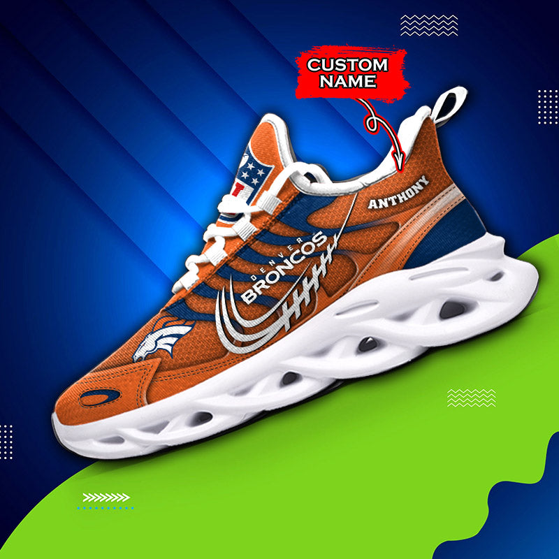Ideafootwear Denver Broncos NFL Max Soul Shoes Sneakers For Men And Women