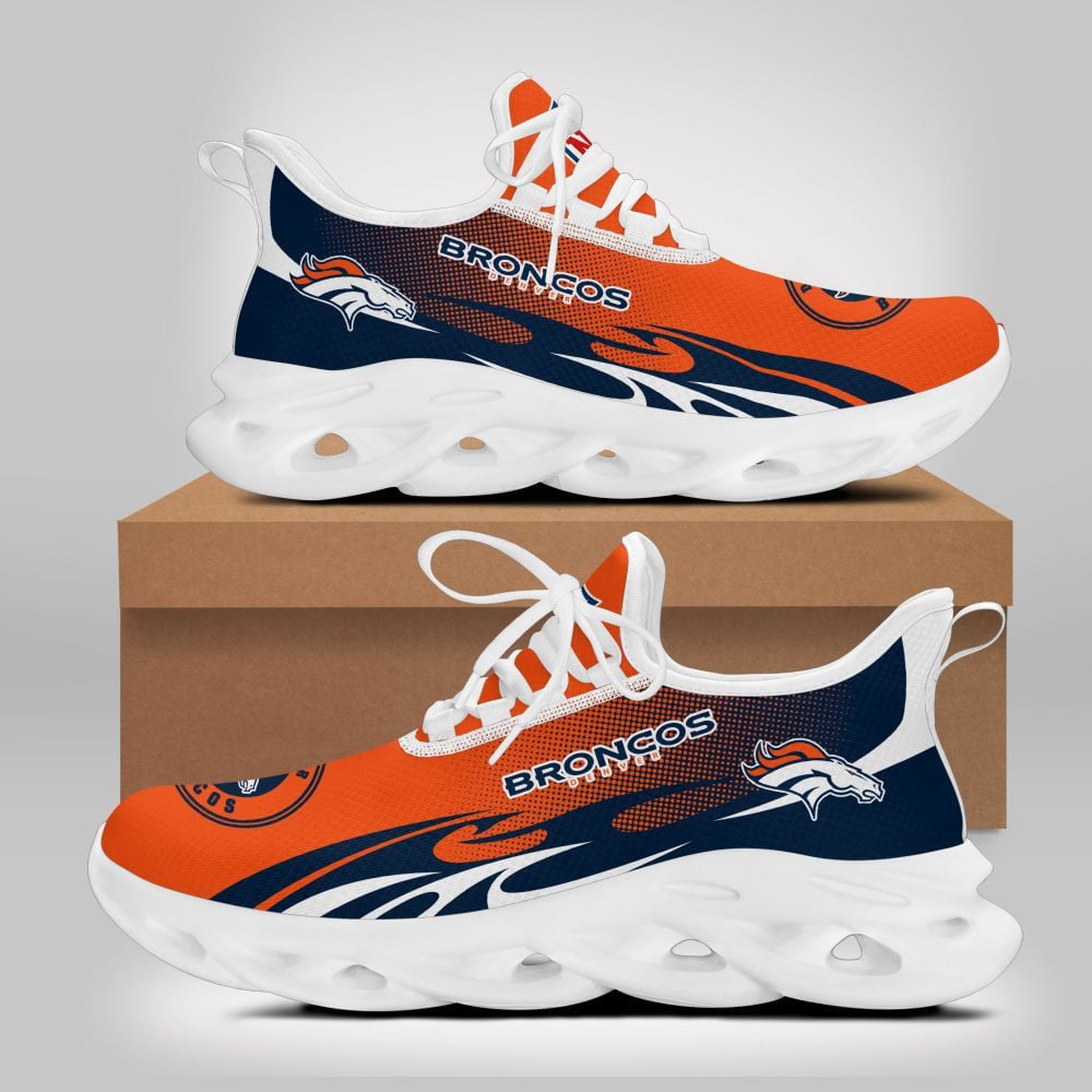 Ideafootwear Denver Broncos NFL Max Soul Shoes Sneakers For Men And Women