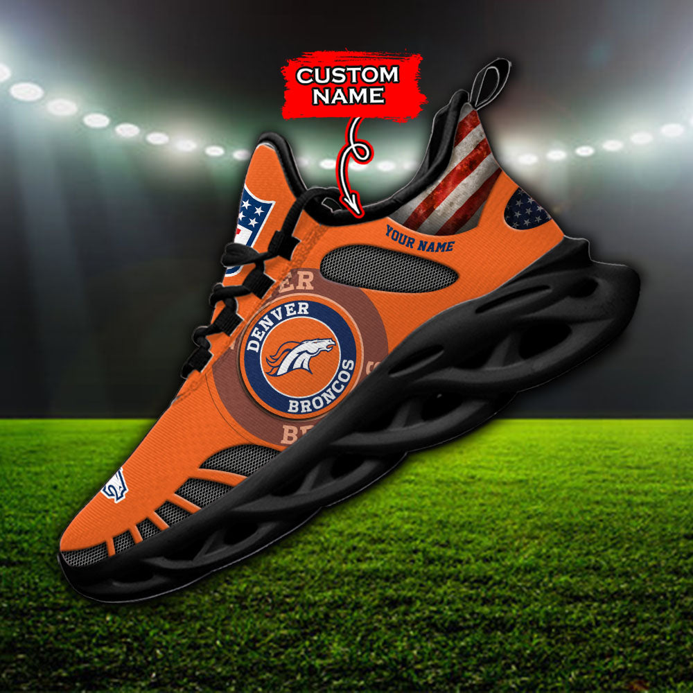 Ideafootwear Denver Broncos NFL Max Soul Shoes Sneakers For Men And Women