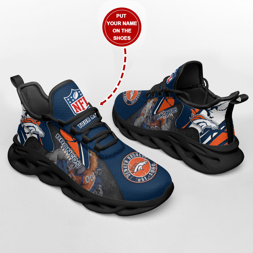 Ideafootwear Denver Broncos NFL Max Soul Shoes Sneakers For Men And Women
