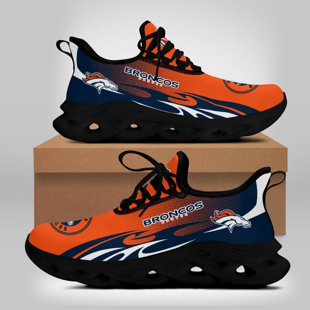 Ideafootwear Denver Broncos NFL Max Soul Shoes Sneakers For Men And Women