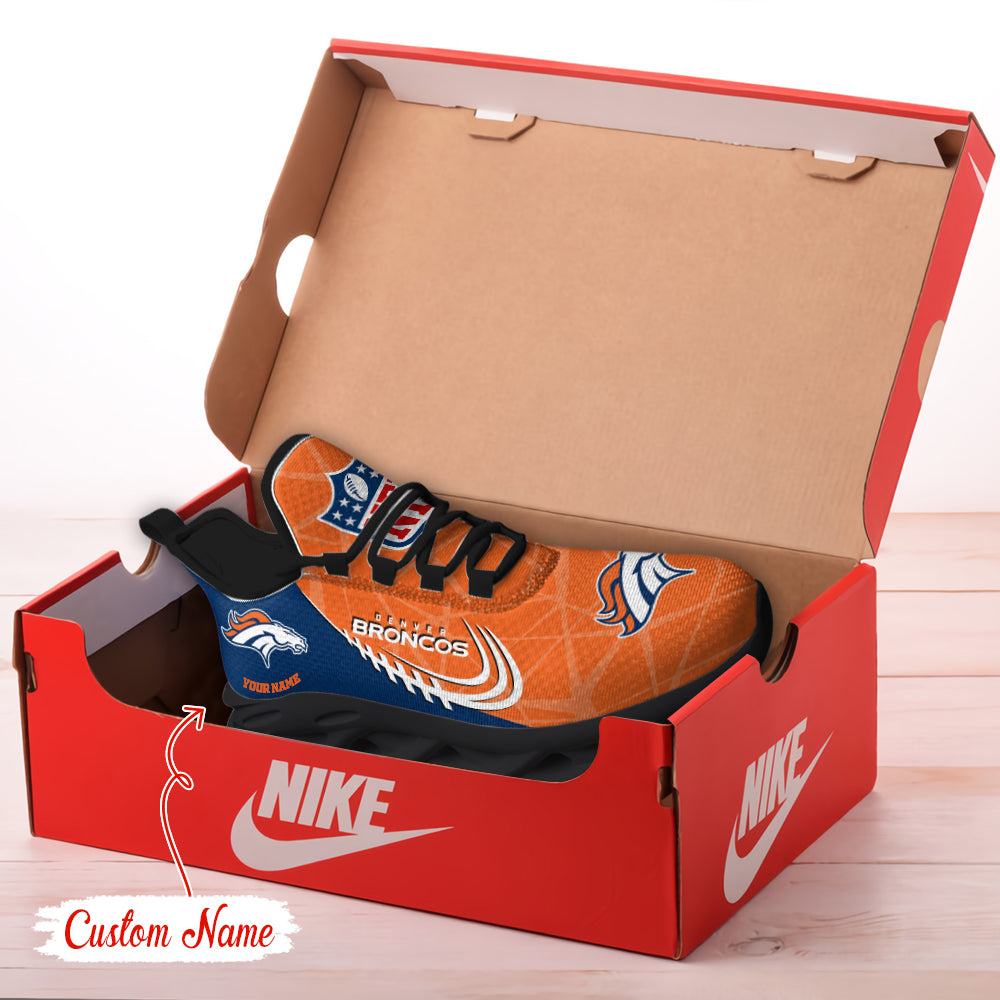 Ideafootwear Denver Broncos NFL Max Soul Shoes Sneakers For Men And Women