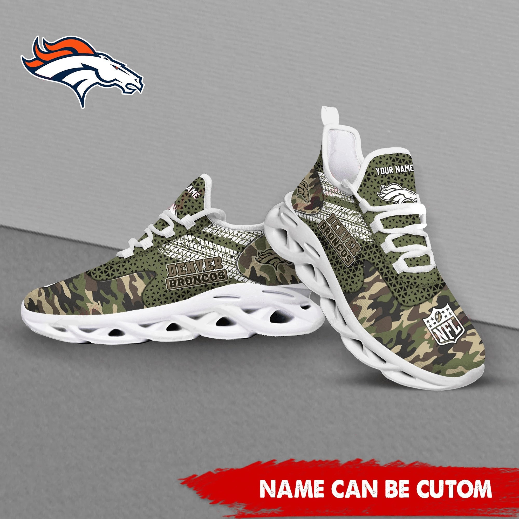 Ideafootwear Denver Broncos NFL Max Soul Shoes Sneakers For Men And Women