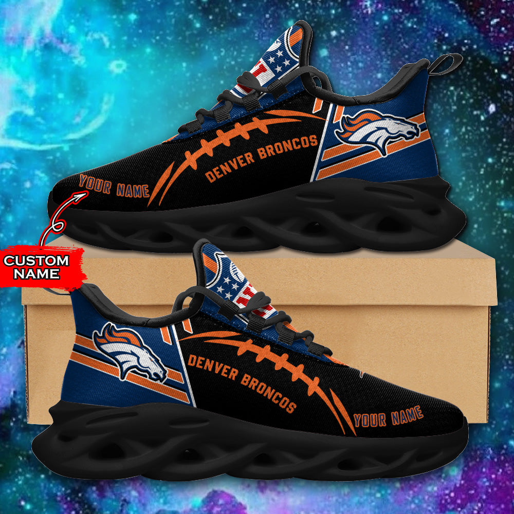 Ideafootwear Denver Broncos NFL Max Soul Shoes Sneakers For Men And Women