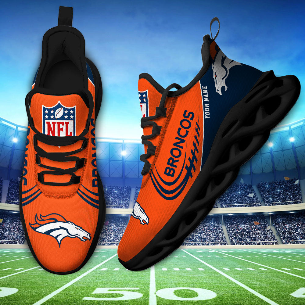 Ideafootwear Denver Broncos NFL Max Soul Shoes Sneakers For Men And Women