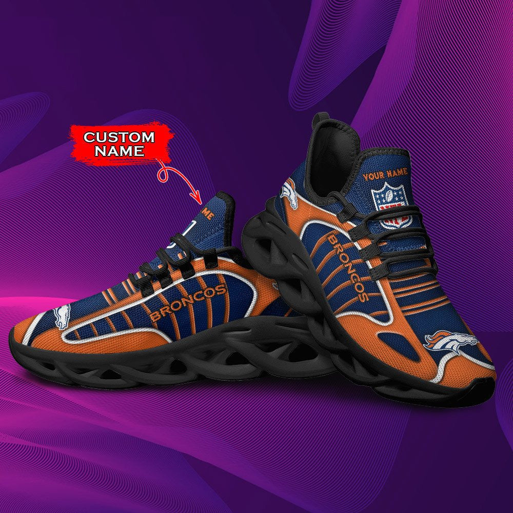 Ideafootwear Denver Broncos NFL Max Soul Shoes Sneakers For Men And Women