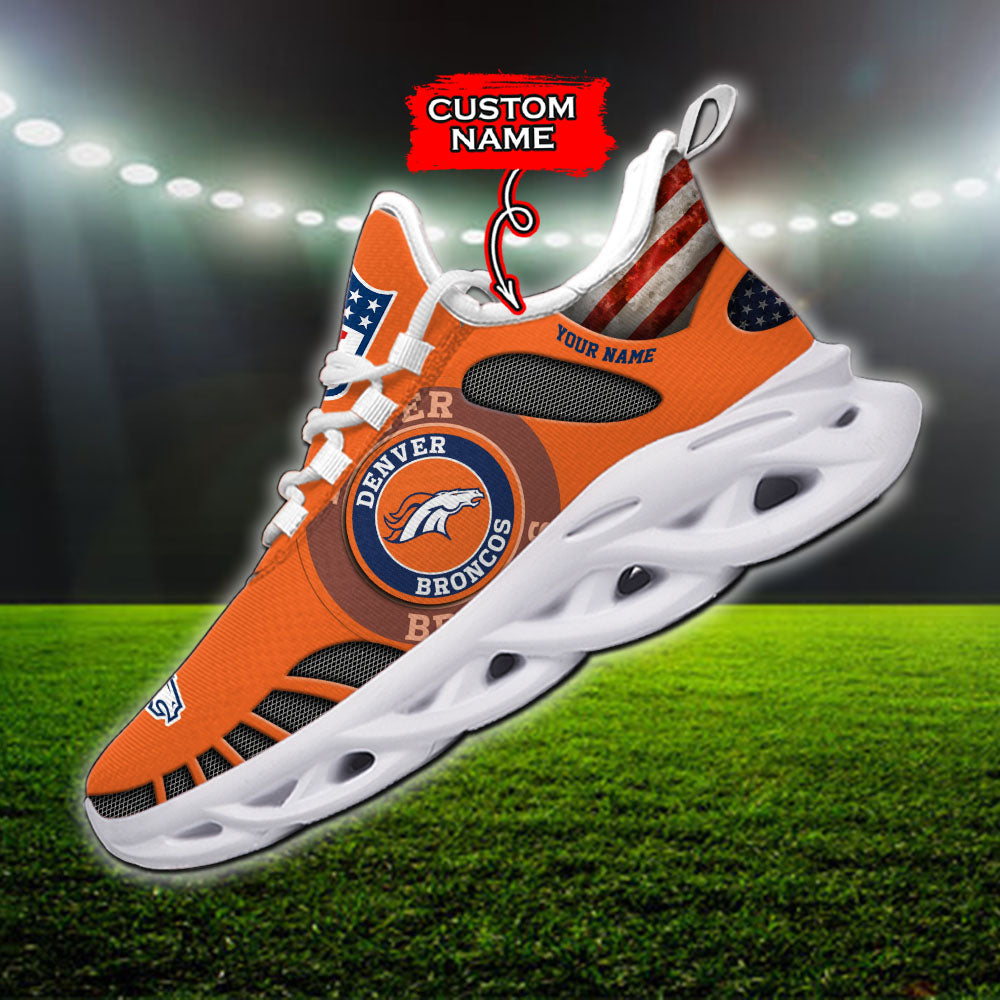 Ideafootwear Denver Broncos NFL Max Soul Shoes Sneakers For Men And Women