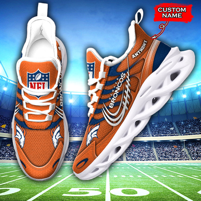 Ideafootwear Denver Broncos NFL Max Soul Shoes Sneakers For Men And Women