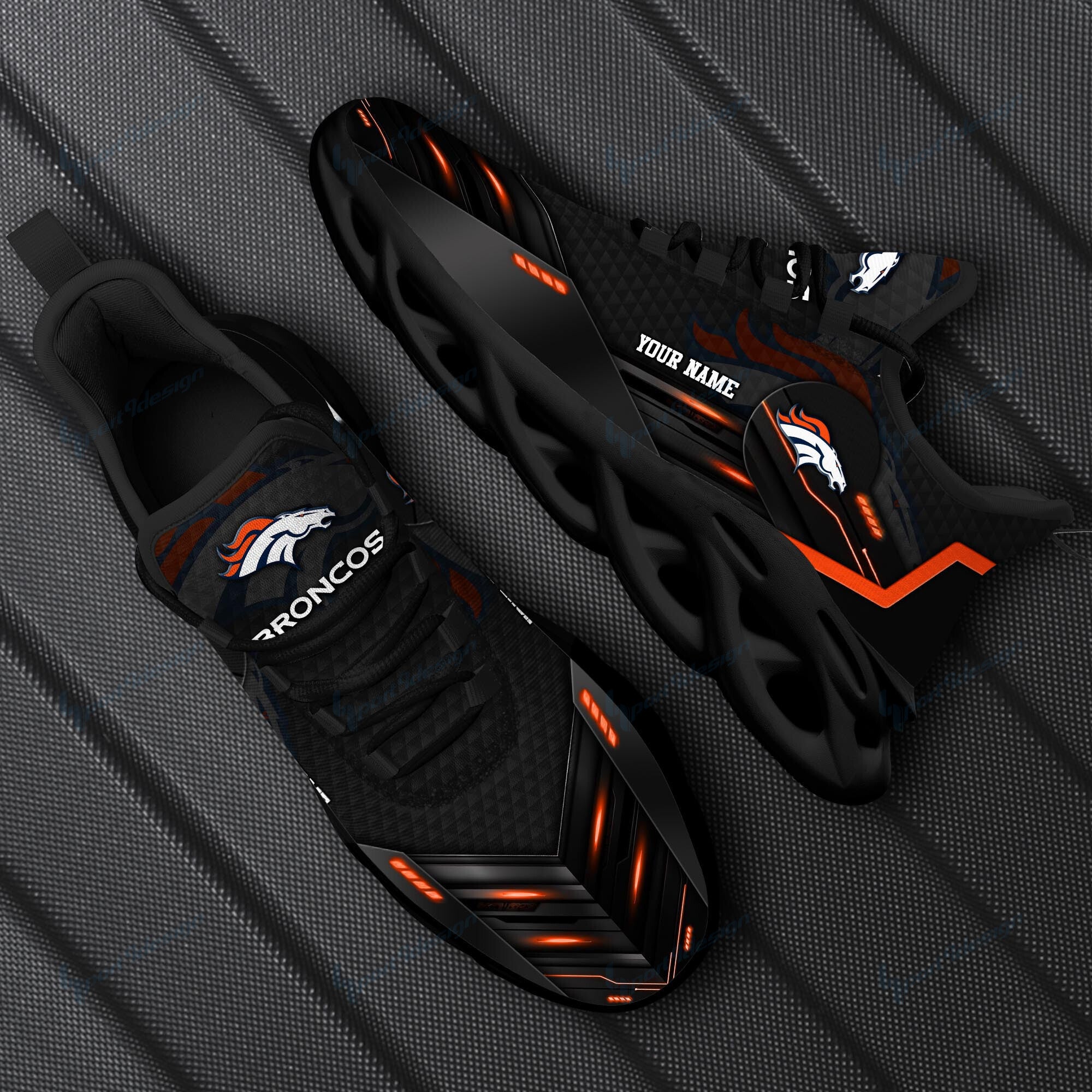 Ideafootwear Denver Broncos NFL Max Soul Shoes Sneakers For Men And Women