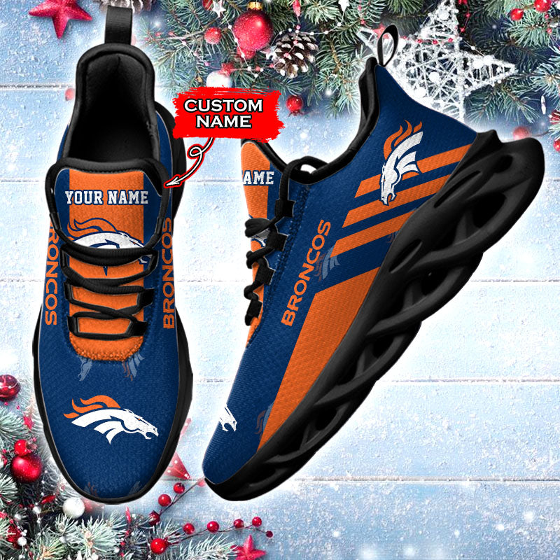 Ideafootwear Denver Broncos NFL Max Soul Shoes Sneakers For Men And Women