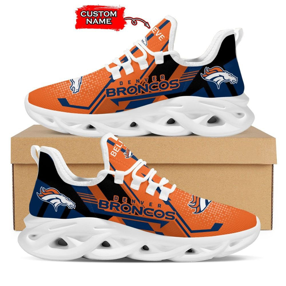 Ideafootwear Denver Broncos NFL Max Soul Shoes Sneakers For Men And Women