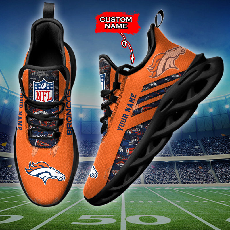 Ideafootwear Denver Broncos NFL Max Soul Shoes Sneakers For Men And Women
