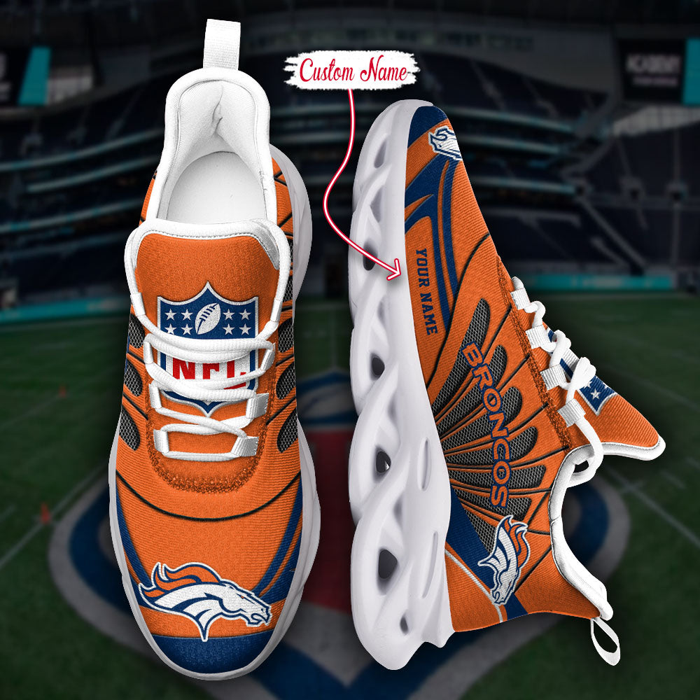 Ideafootwear Denver Broncos NFL Max Soul Shoes Sneakers For Men And Women