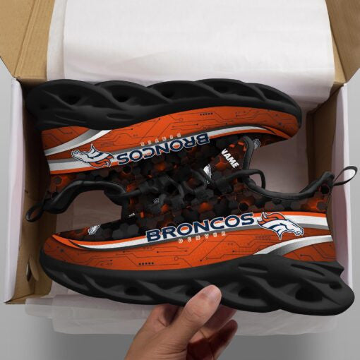 Ideafootwear Denver Broncos NFL Max Soul Shoes Sneakers For Men And Women