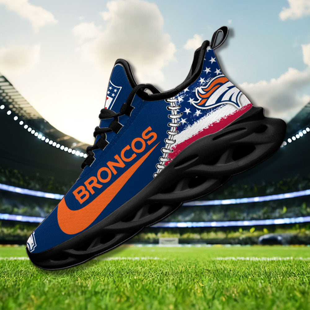 Ideafootwear Denver Broncos NFL Max Soul Shoes Sneakers For Men And Women