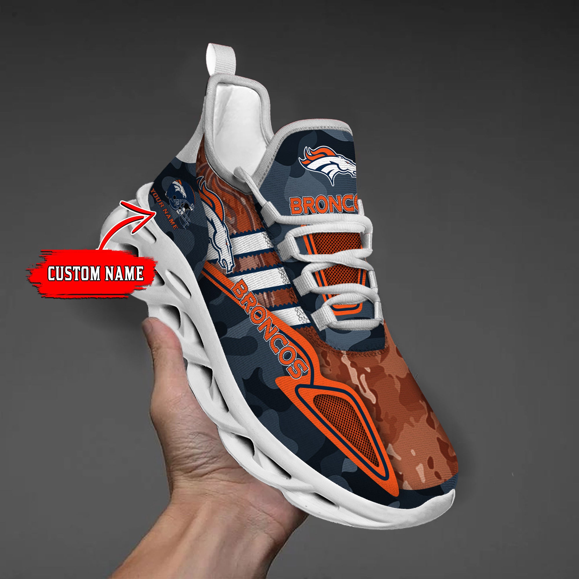 Ideafootwear Denver Broncos NFL Max Soul Shoes Sneakers For Men And Women