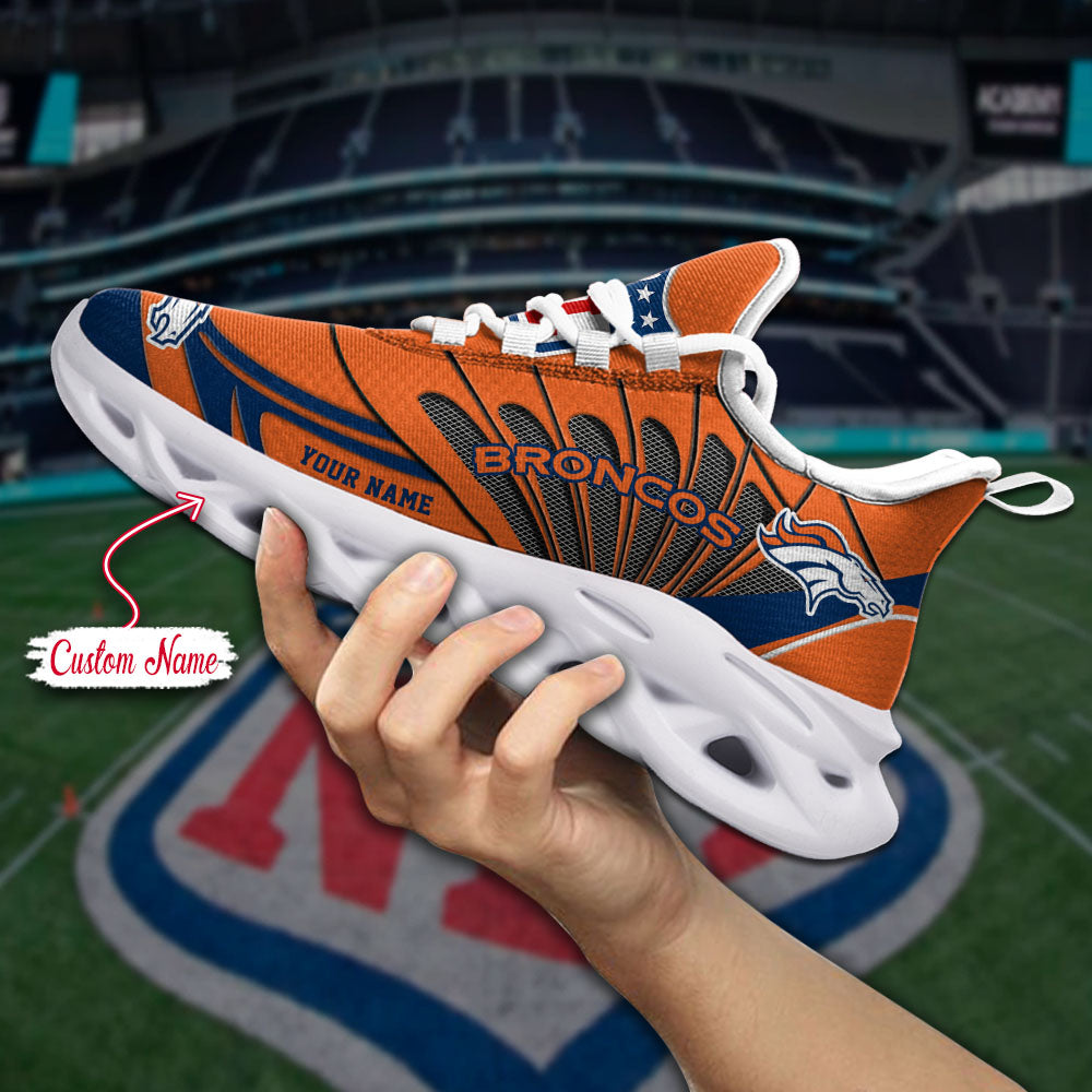 Ideafootwear Denver Broncos NFL Max Soul Shoes Sneakers For Men And Women