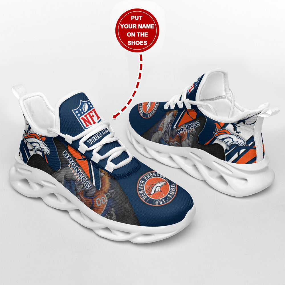 Ideafootwear Denver Broncos NFL Max Soul Shoes Sneakers For Men And Women