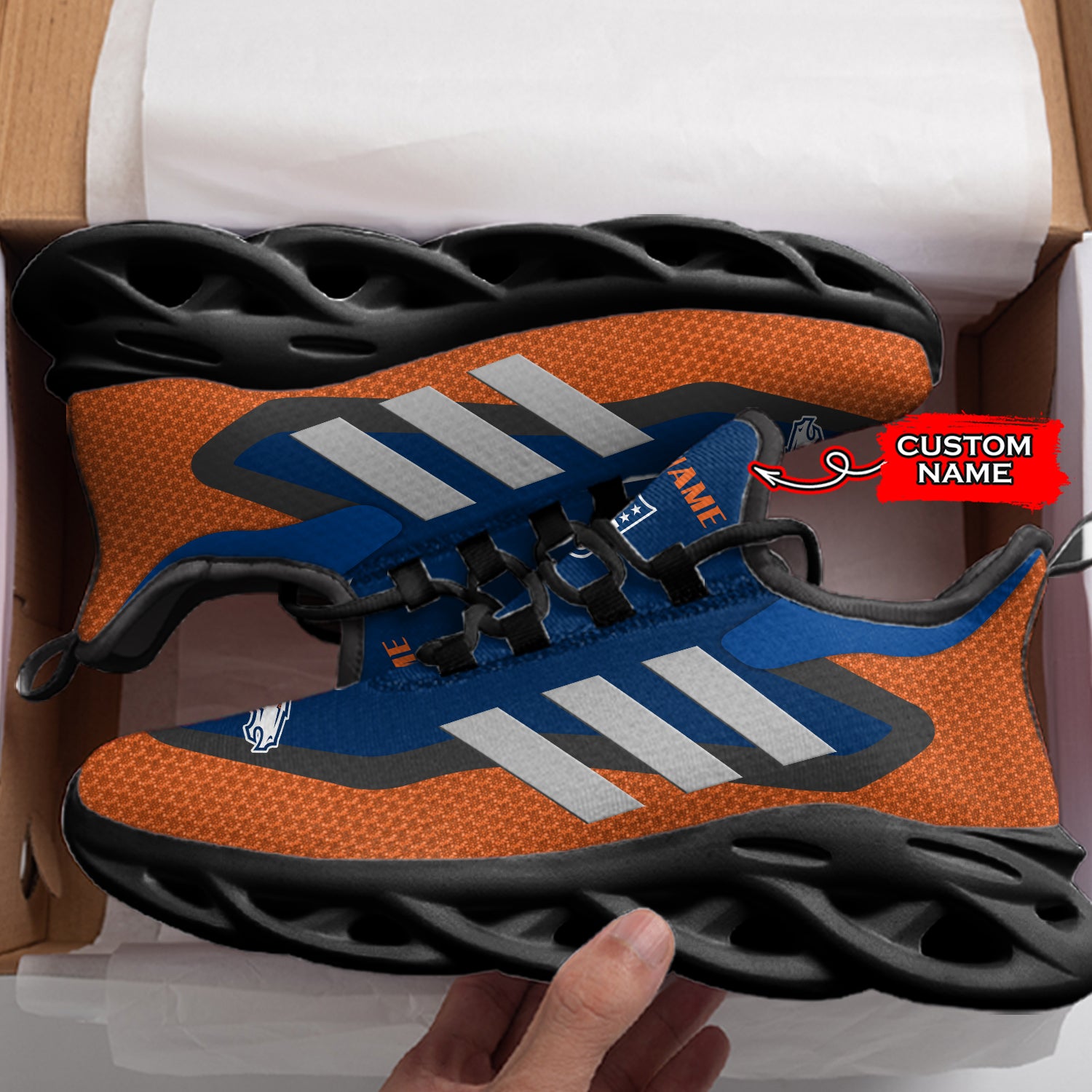 Ideafootwear Denver Broncos NFL Max Soul Shoes Sneakers For Men And Women