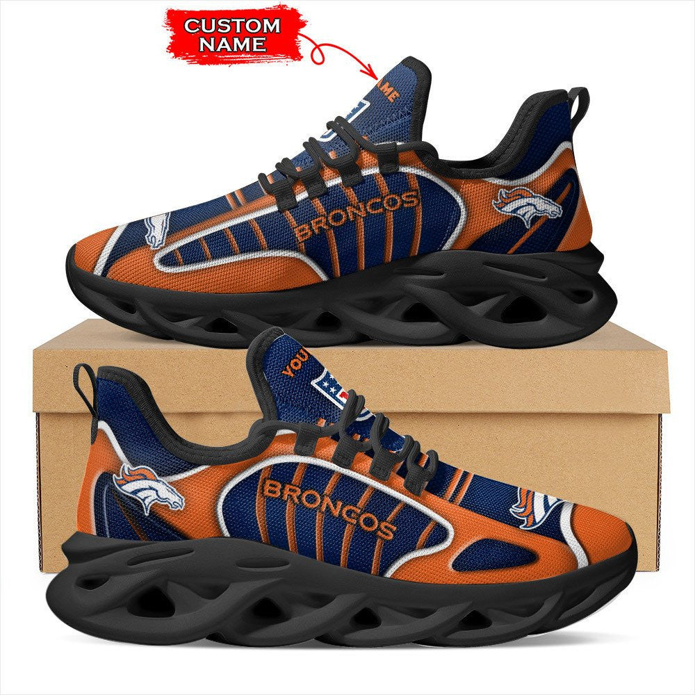 Ideafootwear Denver Broncos NFL Max Soul Shoes Sneakers For Men And Women